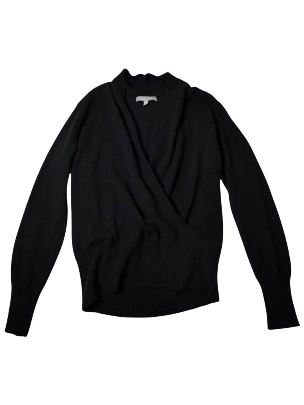 Neiman Marcus 100% Cashmere Wrap Sweater Sz L Minimalist Quiet Luxury - Picture 4 of 7